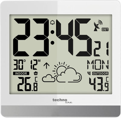 Technoline Wetterstation – ws 8119 – 189 x 200 x 29 mm – silber – mit 1 Außensensor 30 m – tl-ws8119
