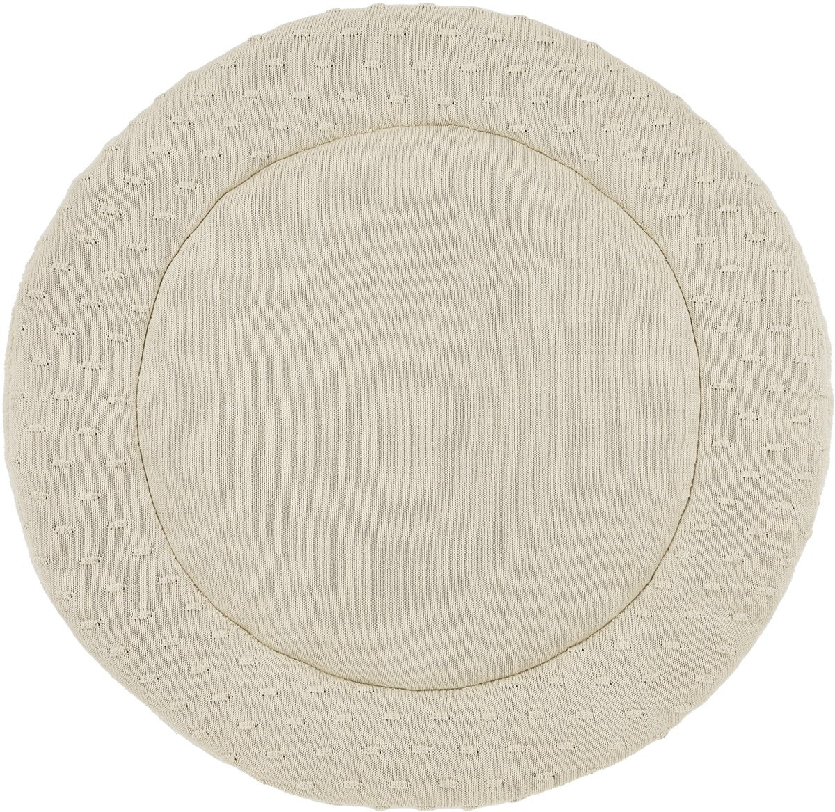 Meyco Baby Knots Laufstalldecke rund – ⌀95cm – weicher Sand