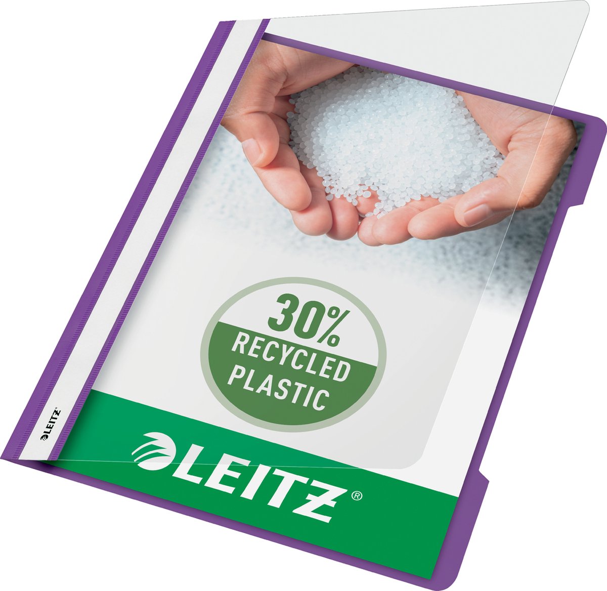 Leitz Schnellfixierer A4 – 30 % recycelter Pre-Consumer-Kunststoff – 25 Stück – Lila