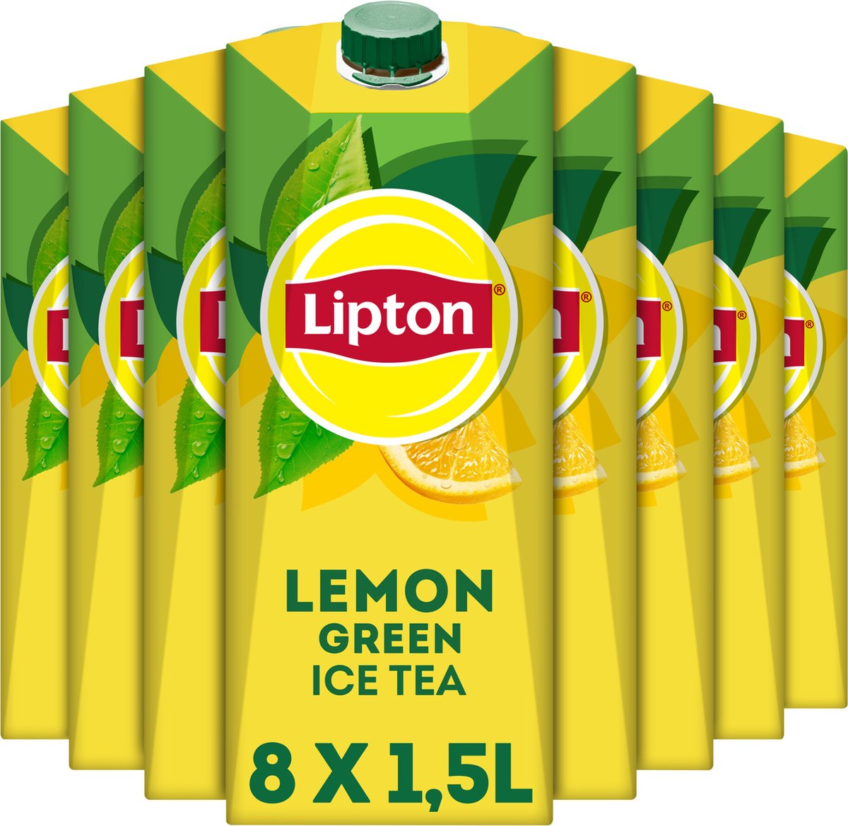 Lipton Eistee Green Pak – Zitrone – kalorienarm – 8 x 1500 ml – Vorteilspack