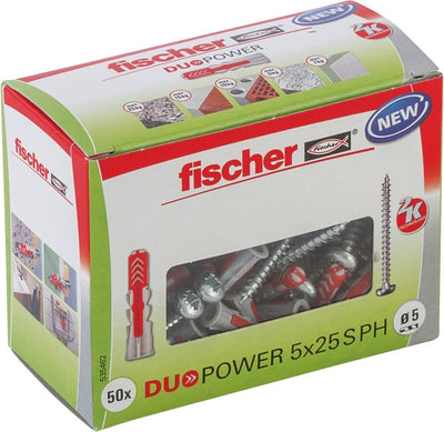 Fischer duopower 5x25 mit Linsenkopfschraube