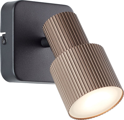 Brilliant Cadiz – Deckenstrahler – Gu10 1 x 5 W – 3000 K – schwarzes Kupfer