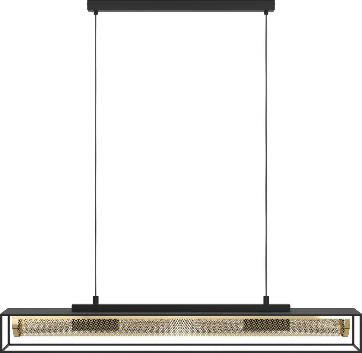 Eglo Nohales Hängelampe – E27 – 112 cm – Schwarz|Gold – Stahl