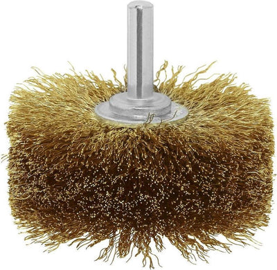 Bosch - Holzstrukturbürste für Bohrmaschinen - Welldraht, vermessingt, 80 mm 80 mm, 0,2 mm, 4000 U/min