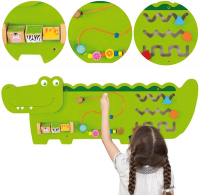 Vigatoys Viga Toys – Krokodil-Wandspielbrett