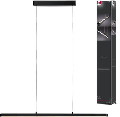 Paulmann Lento LED-Hängelampe – moderne Hängeleuchte schwarz matt – dimmbar höhenverstellbar – 42 W – warmweißes Licht (2700 K) – perfekt für Wohn- oder Esszimmer