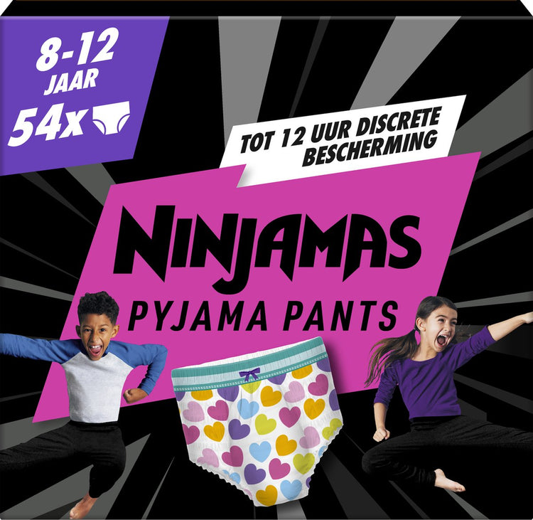 Ninjamas Pyjamahose Mädchen – 54 Pyjamahosen – 8–12 Jahre – Monatsbox