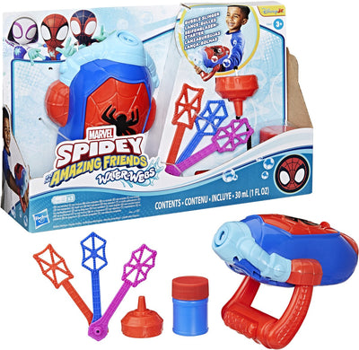 Hasbro Spidey Water-Webs Seifenblasenmaschine – mit Seifenblasengebläse