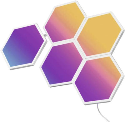 Govee RGBIC Glide Hexa-Lichtpaneele, 5 Stück, intelligente Wandbeleuchtung, WLAN, Bluetooth