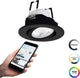 Eglo connect.z saliceto-z smarter Einbaustrahler – ø 8,8 cm – Schwarz – einstellbares RGB-Weißlicht – dimmbar – ZigBee