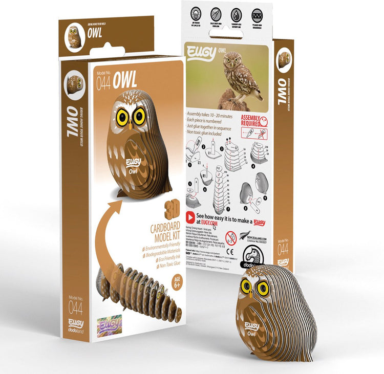 Eugy 3D-Puzzle – Eule – Vögel – nachhaltig – alle sammeln – 6 Jahre