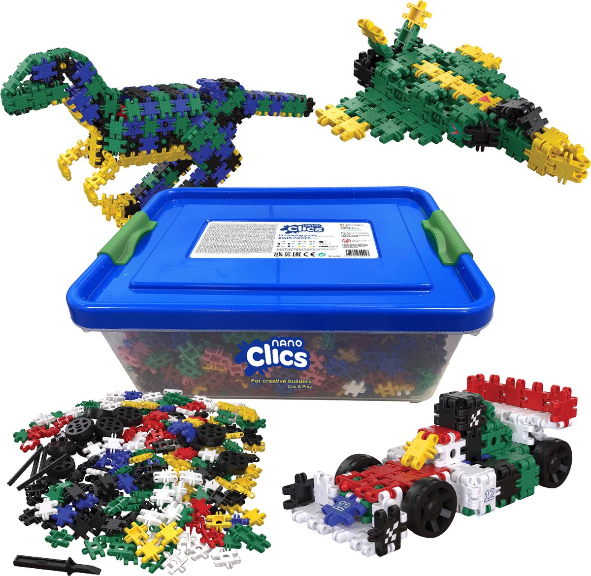 Clics Nano – Baukasten für kreative Baumeister – 2000 Teile.