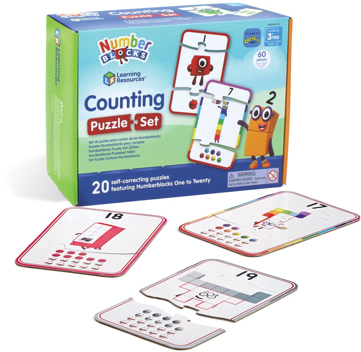 Lernressourcen Zahlenblöcke – Puzzle-Set – Zählen – 3+