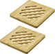 Westmark coasters tapas + friends - square coasters to protect the table against scratches and burns, ideal for the dining table - bamboo, 17 x 17cm, 2 pieces