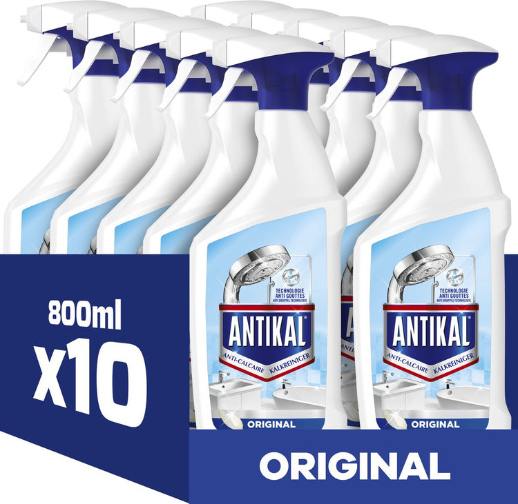 Antikal Viakal Original Spray – zur Entfernung von bis zu 100 % Kalk – 10 x 800 ml