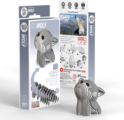 Eugy 3D-Puzzle – Wolf – wilde Tiere – nachhaltig – alle sammeln – 6 Jahre