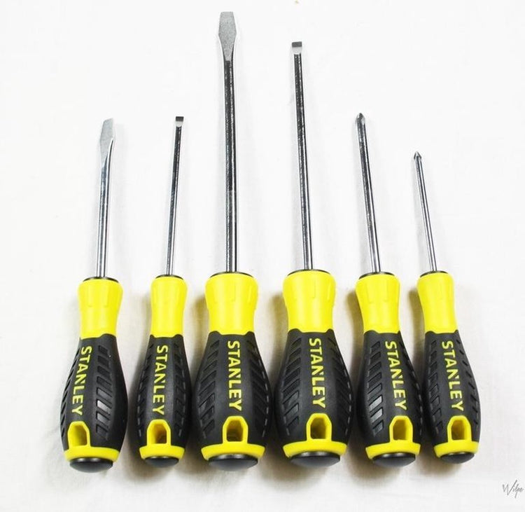 Stanley Essential-Serie – Schraubendreher-Set – 6-teilig – Chrom-Vanadium-Stahl – ergonomischer Griff