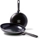 Greenpan Memphis Bratpfannenset 2-teilig – 24 x 28 cm – PFAS-freie Antihaftbeschichtung – Induktionspfannenset – Keramikpfanne – ofenfest bis 160 °C – Kaltgriffe – Schwarz