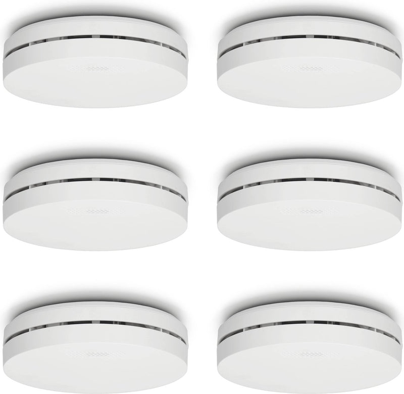 Alecto sa300 6er-Pack Rauchmelder – 10-Jahres-Batterie – entspricht der europäischen Norm EN14604 – 6 Stück