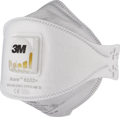 3M Aura Comfort Cool Flow Staubmaske, FFP3, mit Ventil, 10er Pack