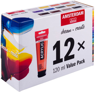 Royal Taals Royal-Talens Amsterdam – Acrylfarben-Set – 12 Farben – 120 ml