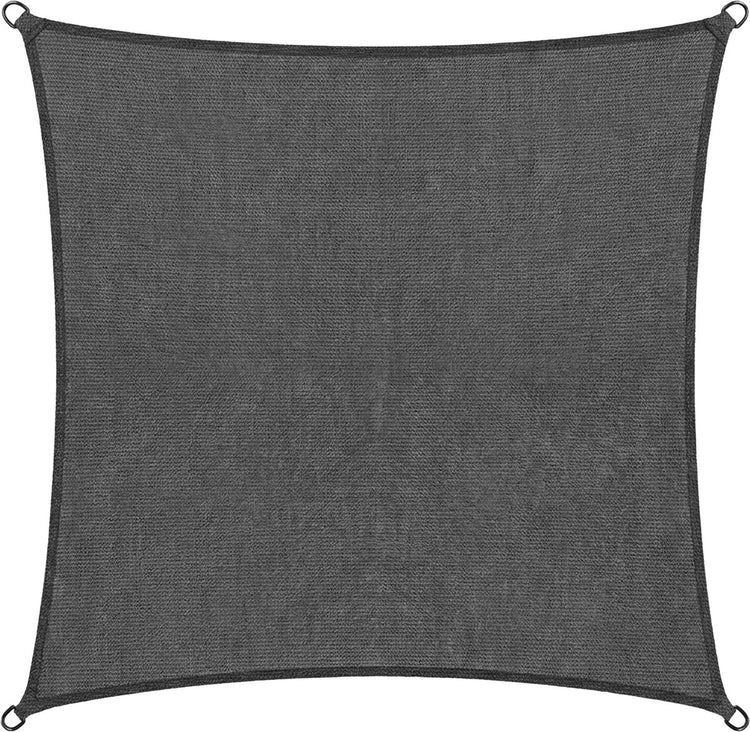 Abbey Camp Schattentuch – HDPE – 3 x 3 m – Grau – Sonnentuch – Edelstahlringe – Assuan-300