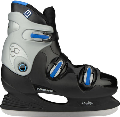 Nijdam Kinder-Schlittschuhe – Eishockey-Schlittschuhe – Hardboot – Schwarz Blau – Größe 35