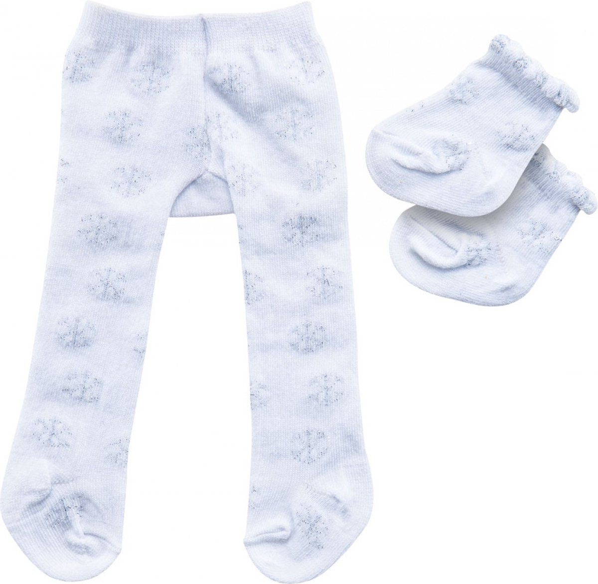 Heless Puppenmillot mit Schneeflocken Socken, 35-45 cm