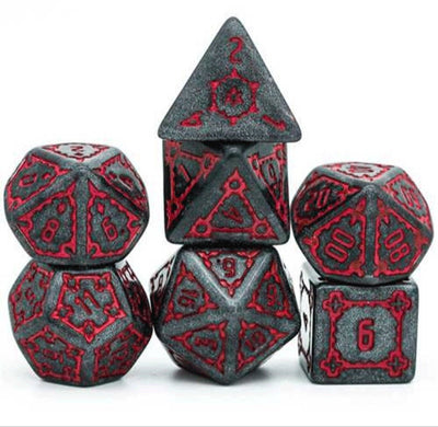 Hot Games Würfelset Jumbo Castle Rot Rollenspiel 7-teilig.