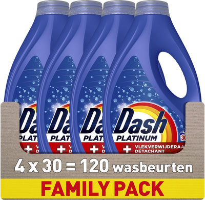 Dash Flüssigwaschmittel + zusätzliche Fleckenentfernung – 4 x 30 Wäschen