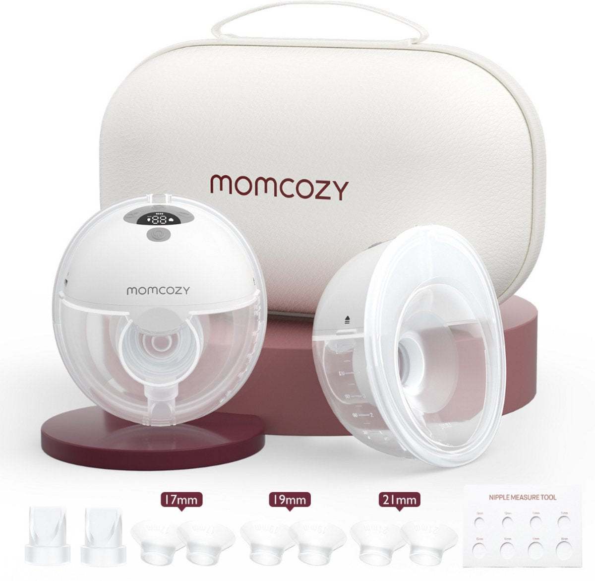 Momcozy m5 – Freisprech-Milchpumpe – 2 Stück – elektrisch – leise kompakt – mit Brusthauben-Einsätzen
