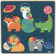 Vilac Holzpuzzle, Weltraumtiere, Andy Westface, Lernspielzeug.