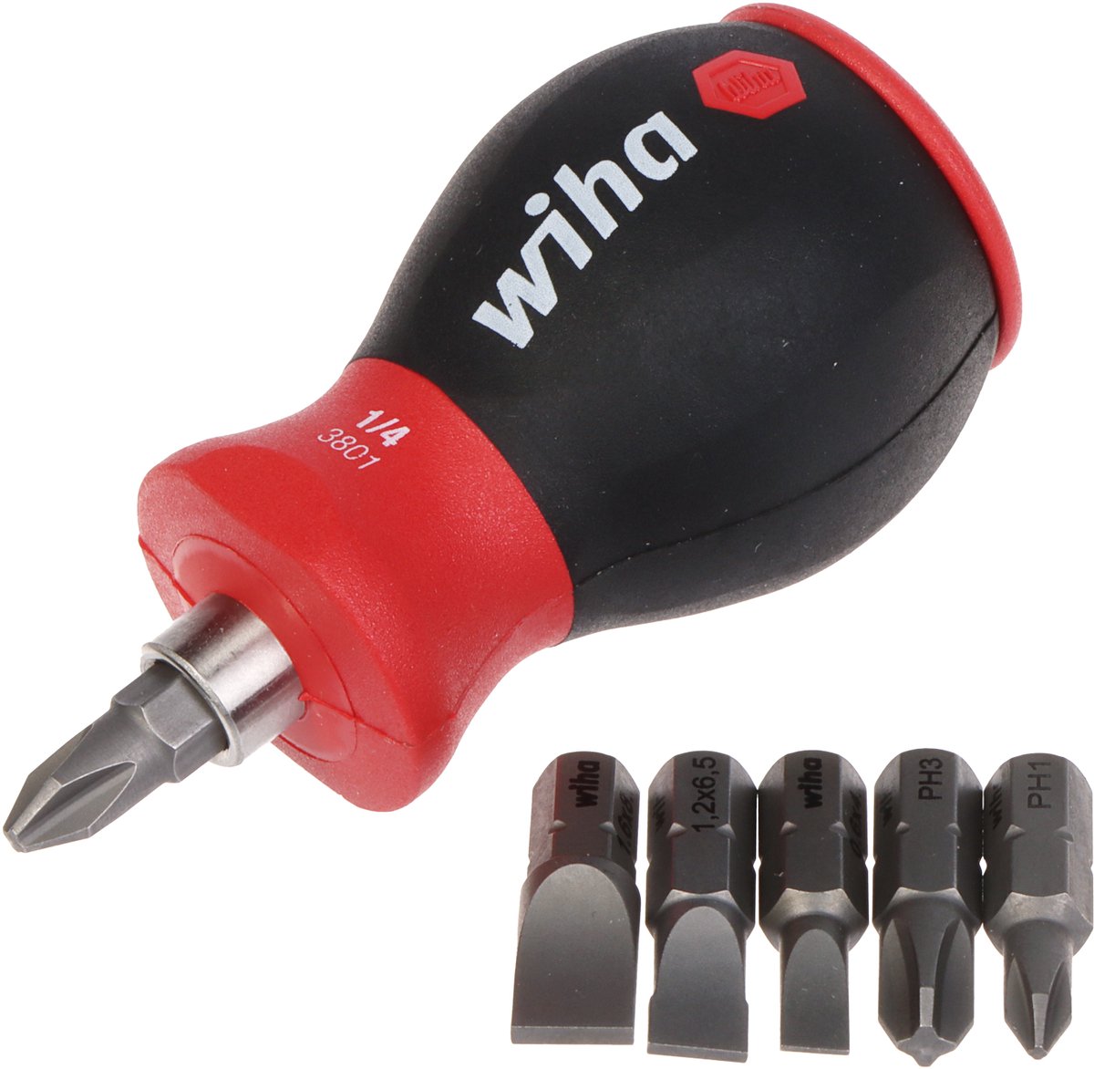 WIHA -Schraubendreher Stubby, 1 4, mit Bit Warehouse MAG