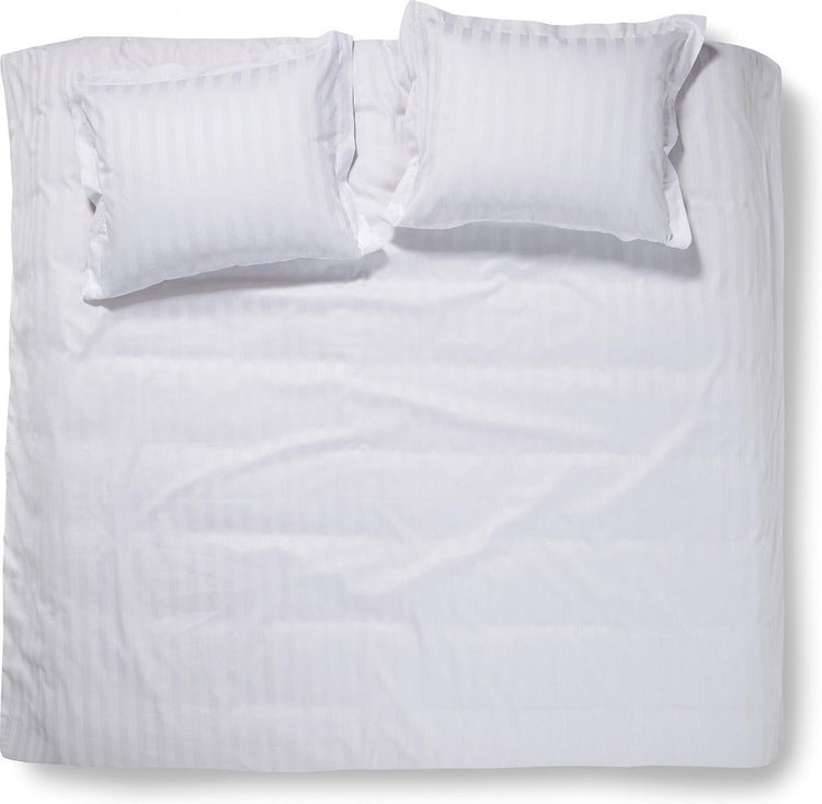 Damai linea – Bettbezug – Einzelbetten – 240 x 200 220 cm – weiß + 2 Kissenbezüge 60 x 70