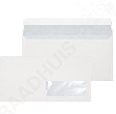Rathaus-Service-Umschlag DL (EA5 6) – 110 x 220 mm – Fenster rechts – mit Klebestreifen – weiß – 500 Stück – Umschlag – rd-202530