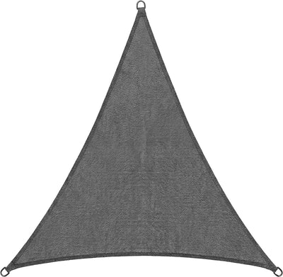 Abbey Camp Schattentuch – HDPE – 3,6 x 3,6 x 3,6 m – grau – Sonnentuch – Edelstahlringe – Murcia-360