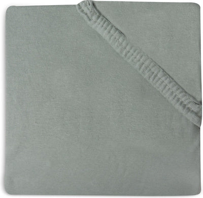 Jollein – Baby-Spannbettlaken-Jersey (Aschgrün) – Baumwolle – Spannbettlaken-Box – 70 x 140 cm, 75 x 150 cm