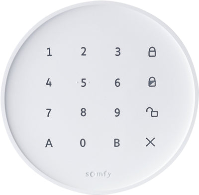 Somfy Home Alarm Essential Keypad – Zahlencode zum Ein- und Ausschalten des Funkalarmsystems – Sie erhalten eine Benachrichtigung, wenn der Code verwendet wird
