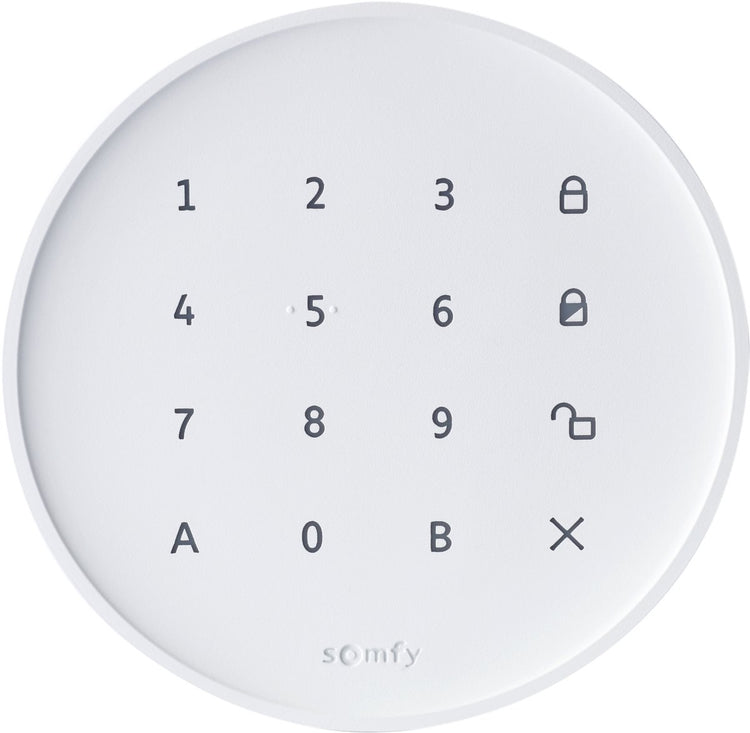 Somfy Home Alarm Essential Keypad – Zahlencode zum Ein- und Ausschalten des Funkalarmsystems – Sie erhalten eine Benachrichtigung, wenn der Code verwendet wird
