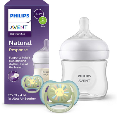 Philips Avent Natural Response – Geschenkset – 125-ml-Babyflasche und Ultra-Air-Sauger 0–6 Monate – Flow 2 – SCD837 10