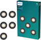 Philips LED Philips Peridot Einbaustrahler – GU10-Fassung – schwarz – rund – fester Kopf – 5er-Pack