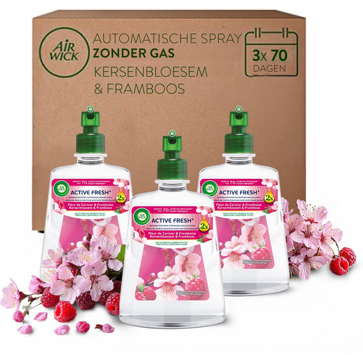 Air Wick – aktiver Frischlufterfrischer Kirschblüte – 3 Nachfüllungen