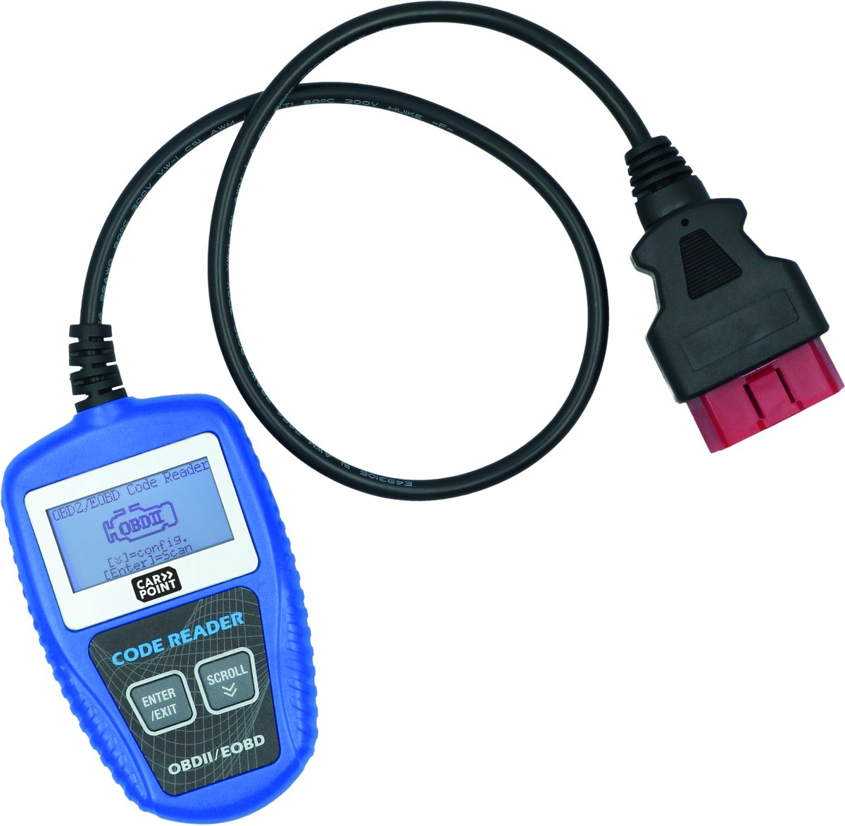 Carpoint obd2 scanner - for cars from 1996 - 2.2" LCD display - live data error codes - plug play
