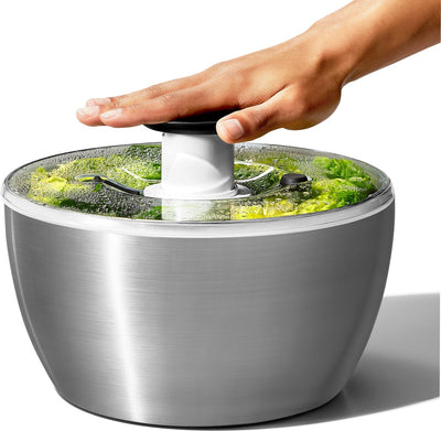 Oxo - Salatschleuder - Griff - mit praktischem Druckknopf