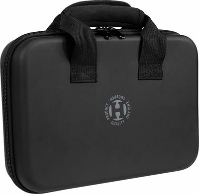 Harrows Imperial Dartkoffer – schwarze Hart-EVA-Darttasche für 12 Darts – 36 Taschen zur Zubehöraufbewahrung – schützende Dartaufbewahrung –