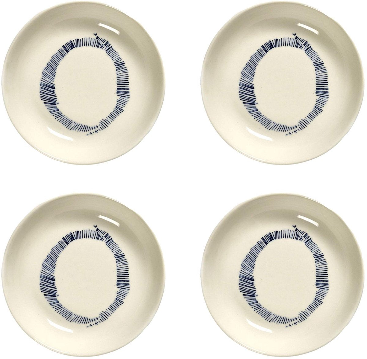 Serax - Ottolenghi Festmahl - Schüssel S - Weiß Blau - 11 ø - 4 Stück