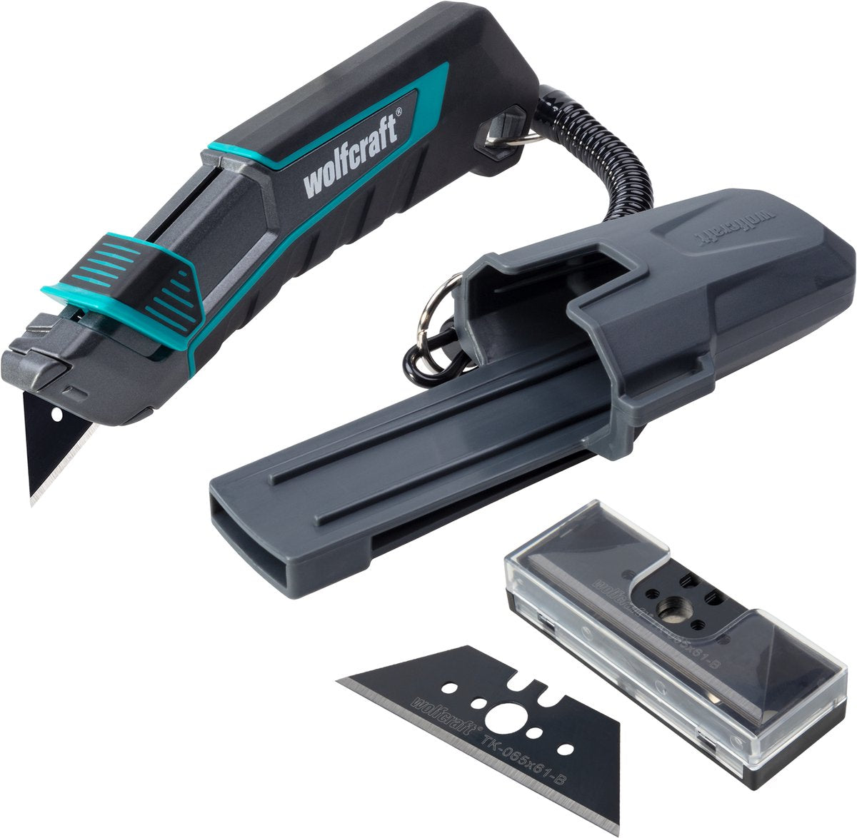 Wolfcraft - Trapezmesser - Sicherheitsmesser mit Scheide - 8669060