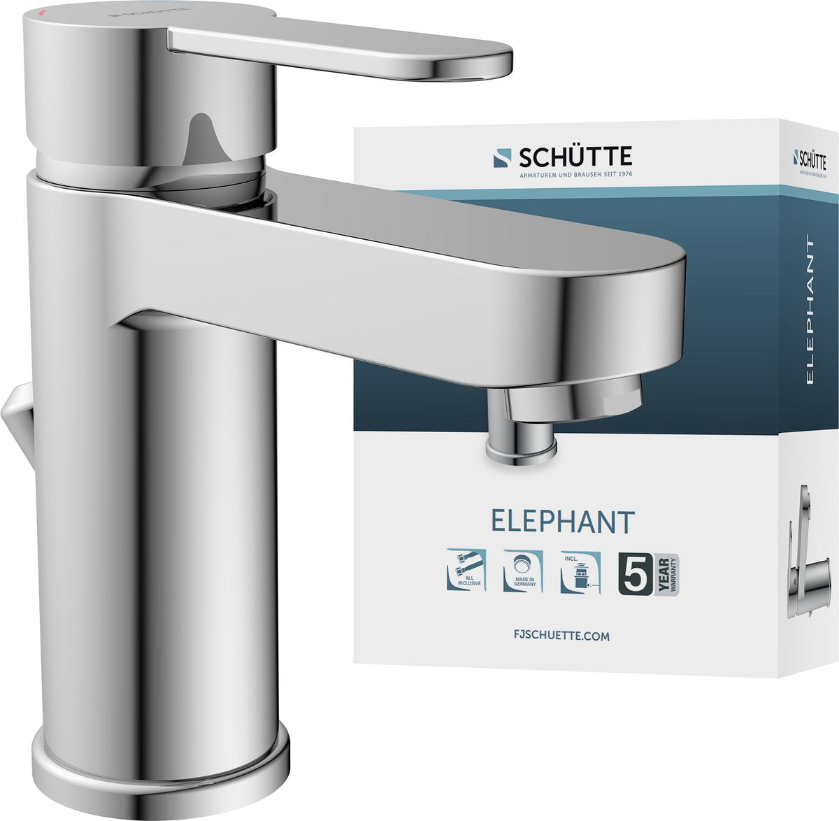 Schütte Schütte Washbeer Mixer Elephant Chrom -gelenkt