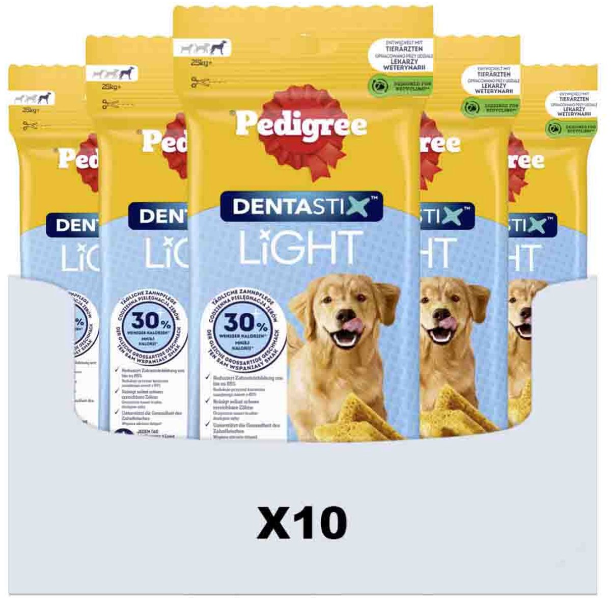 Pedigree Hundesnack Dentastix Light groß – 40 Stück – Vorteilspack