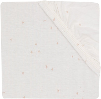 Jollein funkelndes Spannbettlaken – 40 50 x 80 90 cm – Jersey – Wildrosa